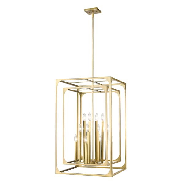 Z-Lite Easton Chandelier, 12-Light, 20.5 In.W x 33 In.H, Rubbed Brass/Rubbed Brass 3038-12RB - main